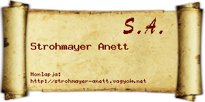 Strohmayer Anett névjegykártya