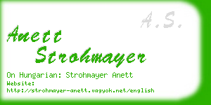 anett strohmayer business card